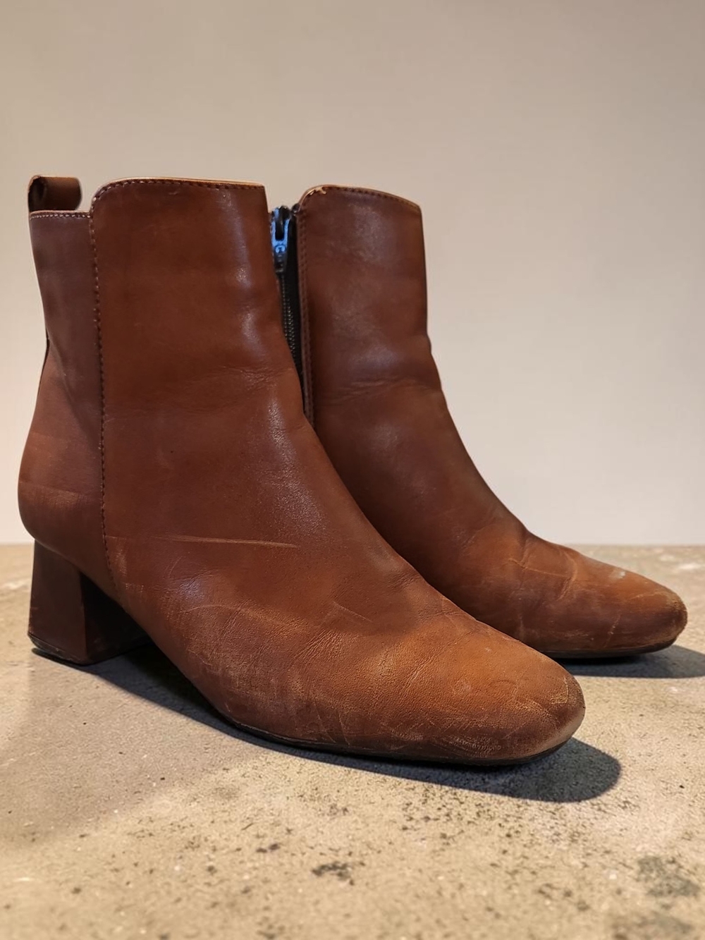 Brown Women's Leather Ankle Boots